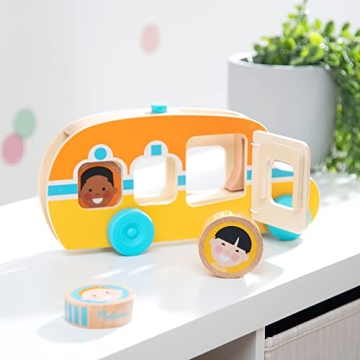 Melissa & Doug GO Tots Wooden Bus - Fun for Toddlers