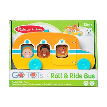 Melissa & Doug GO Tots Wooden Bus - Fun for Toddlers