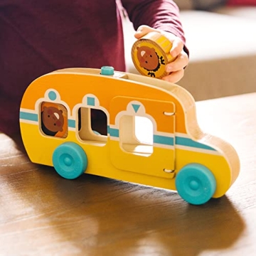 Melissa & Doug GO Tots Wooden Bus - Fun for Toddlers