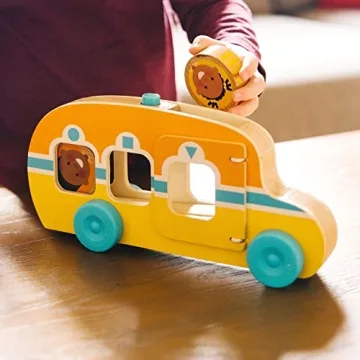 Melissa & Doug GO Tots Wooden Bus - Fun for Toddlers