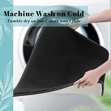 SONORO KATE Bathroom Rugs, Ultra Absorbent & Non-Slip Memory Foam Bath Rugs, Machine Washable Bathroom mats, Soft Velvet Bath Mats，Easier to Dry for Bathroom Floor Rugs (32"×20", Black)