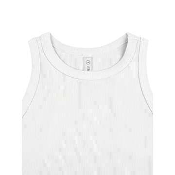 LASLULU Womens Crop Top Sleeveless Workout Yoga Tank