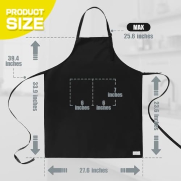 Adjustable Extra Large Bib Aprons with Pockets