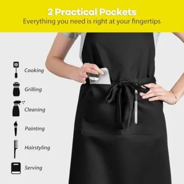 Adjustable Extra Large Bib Aprons with Pockets