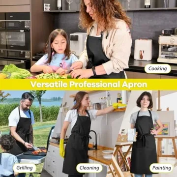 Adjustable Extra Large Bib Aprons with Pockets