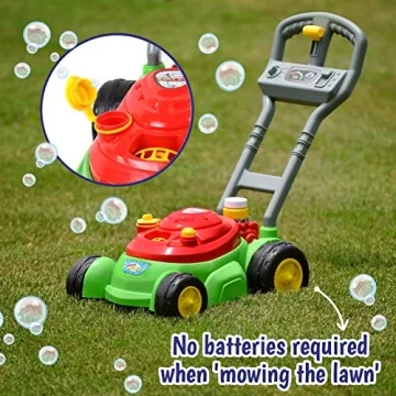 Maxx Bubbles Deluxe Bubble Lawn Mower Toy for Kids