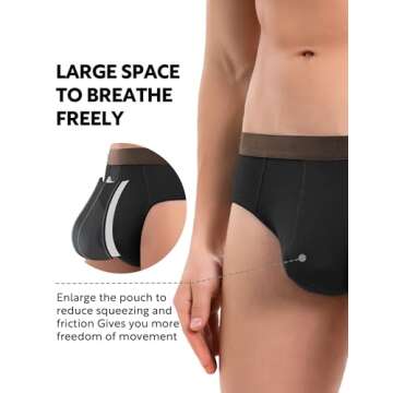 DAVID ARCHY Men's Underwear Bamboo Rayon Breathable Lightweight Basic Pouch Briefs no Fly in 4 Pack(...