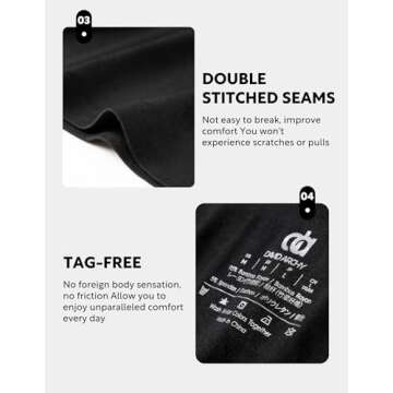 DAVID ARCHY Men's Underwear Bamboo Rayon Breathable Lightweight Basic Pouch Briefs no Fly in 4 Pack(XL,Black)