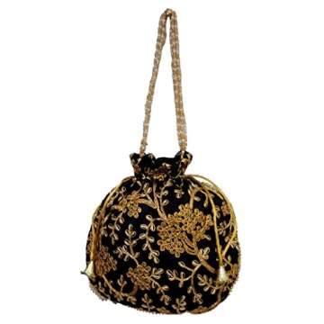 Handcrafted Purpledip Silk Potli Bag for Women, Elegant Design