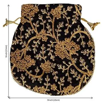 Handcrafted Purpledip Silk Potli Bag for Women, Elegant Design