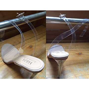 Rose Gold Clear Diamante Stiletto Heels US8