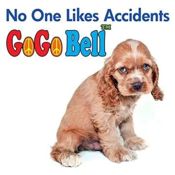 GoGo Bell Dog Doorbell for Housebreaking/Housetraining Door Bell/Potty Training Your Poochie to Let You Know When they Need to Tinkle (White, Qty 1)