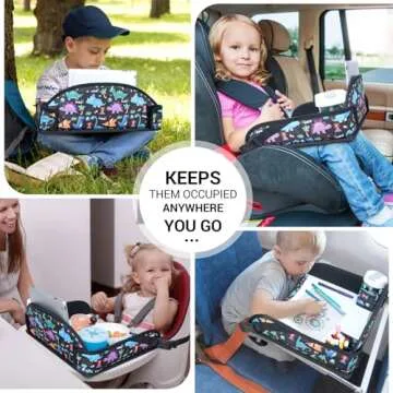COOLBEBE Kids Travel Tray for Toddler Car Seat, Travel Tray for Airplane, Toddler Car Seat Lap Tray,...