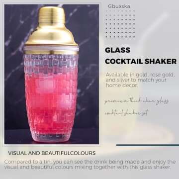 Gbuxska Gold Cocktail Shaker Set for Master Mixologists
