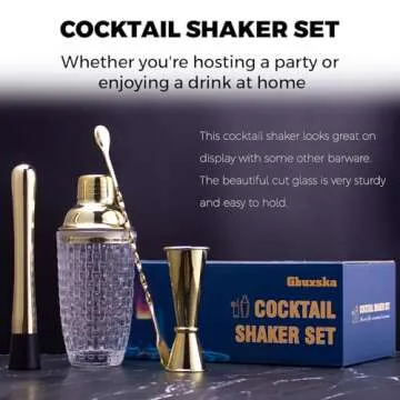 Gbuxska Gold Cocktail Shaker Set for Master Mixologists