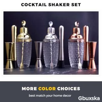 Gbuxska Gold Cocktail Shaker Set for Master Mixologists