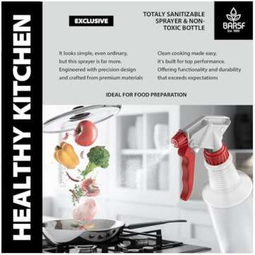 Bar5F Spray Bottles (16-Ounce, 2 Pack) for BBQ Grilling Smoking & Baking Food Grade Grill Spritzer M...