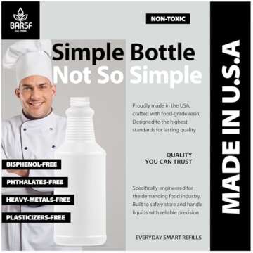 Bar5F Spray Bottles (16-Ounce, 2 Pack) for BBQ Grilling Smoking & Baking Food Grade Grill Spritzer Meat Smoker Butchers Tools & Chef Gadgets