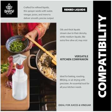 Bar5F Spray Bottles (16-Ounce, 2 Pack) for BBQ Grilling Smoking & Baking Food Grade Grill Spritzer Meat Smoker Butchers Tools & Chef Gadgets