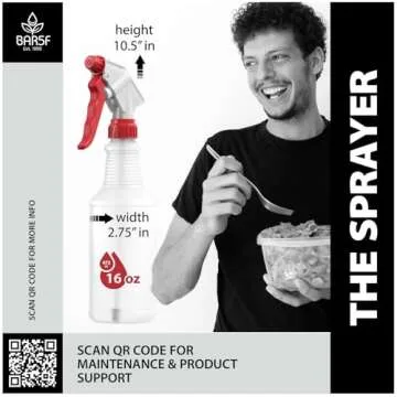 Bar5F Spray Bottles (16-Ounce, 2 Pack) for BBQ Grilling Smoking & Baking Food Grade Grill Spritzer Meat Smoker Butchers Tools & Chef Gadgets