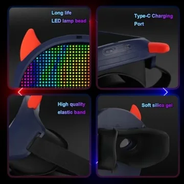 URAO LED Rechargeable Halloween Mask with App Control