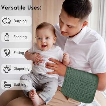 Premium Unnivoll Cotton Burp Cloths for Babies Large 20''x10''