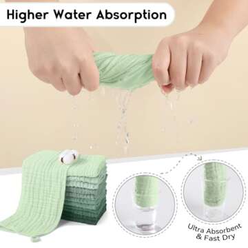 Premium Unnivoll Cotton Burp Cloths for Babies Large 20''x10''