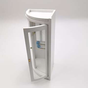 SXFSE Dollhouse Shower Room,1:12 Dollhouse Miniature Furniture Simulation White Bathroom Shower Room