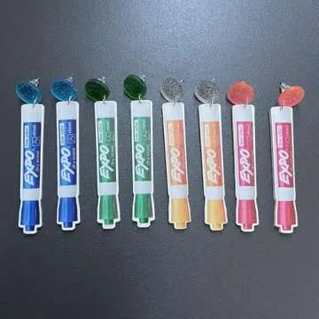 Beaded Pencil Earrings Teacher Earrings for Women Handmade Funny Pencil Book Drop Dangle Earrings fo...