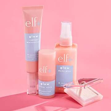 e.l.f. Glow Dewy Mist Lightweight, Hydrating, Refreshes, Moisturizes Infused with Coconut Water and Argan Oil, 4.1 Fl Oz
