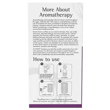 NOW Essential Oils, Ultrasonic Real Bamboo Aromatherapy Oil Diffuser, Extremely Quiet, Heat Free and Easy to Clean, Color Changing LED Diffuser