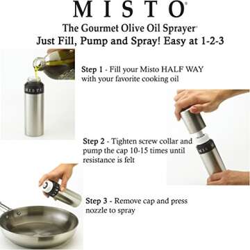 Misto Aluminum Olive Oil Sprayer, Tomato -,Red