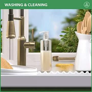 Bar5F Plastic Pump Bottles, 16 oz | Leak Proof, Empty Clear Cylinder, Refillable, BPA Free for Body Wash, Moisturizer, Face Cream, Liquid Hand Soap | Pack of 2