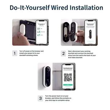 Arlo Essential Wired Video Doorbell - HD Video, 180° View