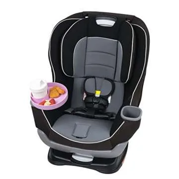 My Travel Tray Round, USA Made. Easily Convert Your existing Cup Holder to a Tray and Cup Holder for use in a Car Seat, Booster, Stroller, Golf Cart and Anywhere You Have a Cup Holder! - Lavender