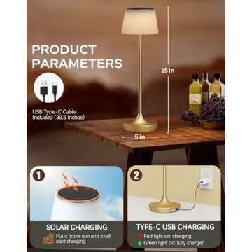 Stylish QiMH Cordless Solar LED Lamp for All Settings