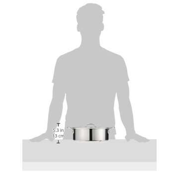 All-Clad D3 3-Ply Stainless Steel Stockpot 6 Quart Induction Oven Broiler Safe 600F Pots and Pans, Cookware Silver