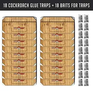Roach Traps Indoor Sticky (18 Pack) - Glue Traps for Roaches Bug Traps with Roach Bait Traps - Long ...
