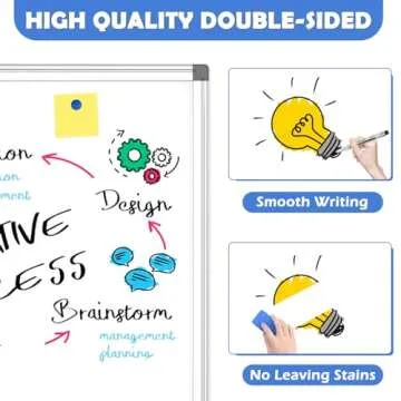 WALGLASS Double-Sided Magnetic Whiteboard for Every Space