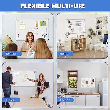 WALGLASS Double-Sided Magnetic Whiteboard for Every Space