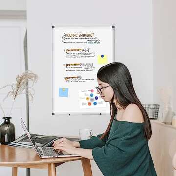 WALGLASS Double-Sided Magnetic Whiteboard for Every Space