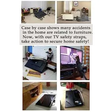 OeckuXIY Adjustable TV Safety Straps for Baby Proofing