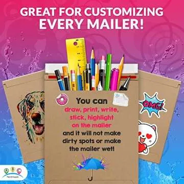 ABC Rigid Mailers, 13 x 18 Inch. Pack of 10 Brown Cardboard Photo Mailers Rigid with Sturdy Glue, Tear-Off Strip. CD Mailers Cardboard. 550 GSM Rigid Mailing Envelopes Hard. Rigid Mailers Kraft