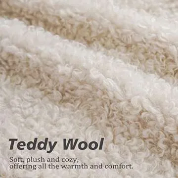 Foindtower Set of 2 Curly Teddy Wool Faux Fur Pillow Covers - Chic & Cozy Accents for Your Home