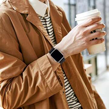 Stretchy Nylon Bands Compatible with Apple Watch 4 Pack