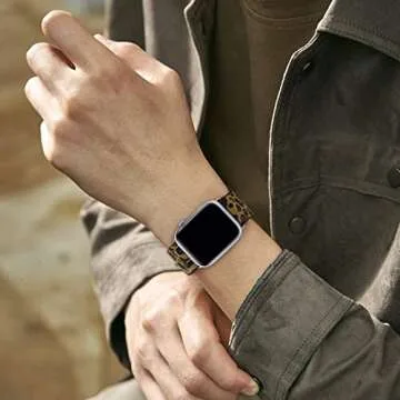 Stretchy Nylon Bands Compatible with Apple Watch 4 Pack