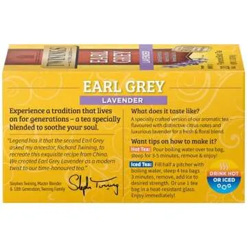Twinings Earl Grey Lavender Tea - 20 Count Pack (6)