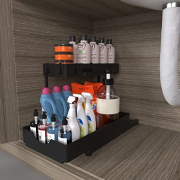 NATURE'S SOURCE Under Sink Organizers - Space-Saving Storage Solution