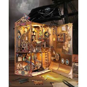 DIY Pirate Book Nook Kit - 3D Wooden Puzzle Adventure