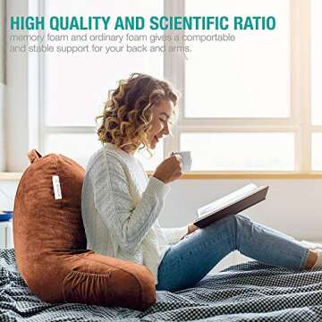 Vekkia Reading & Bed Rest Pillow - Perfect Support for Comfort & Relaxation